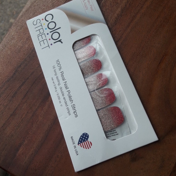 2/$20 color street nail wraps nails coral bay ombre glitter gold clay terracotta - Picture 2 of 2